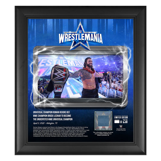 Roman Reigns WrestleMania 38 15x17 Commemorative Plaque