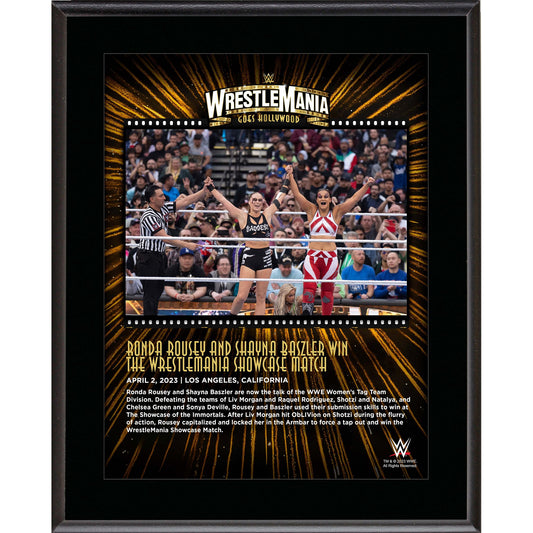 Ronda Rousey & Shayna Baszler WWE 10.5" x 13" 2023 WrestleMania 39 Night 2 Sublimated Plaque