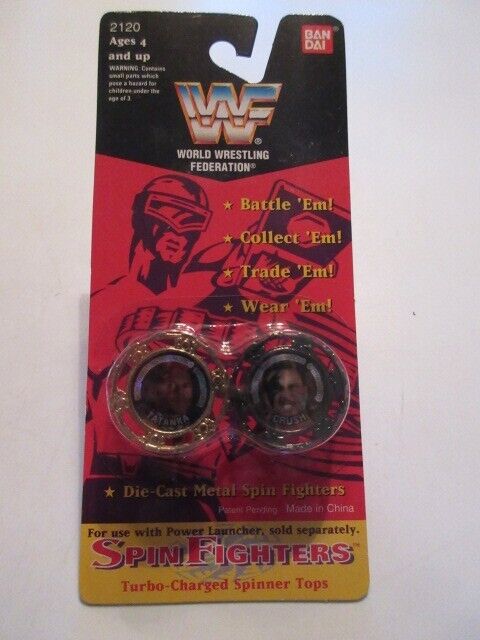 WWF Spin Fighters Tatanka & Crush 1994 by Bandai PWcatalog
