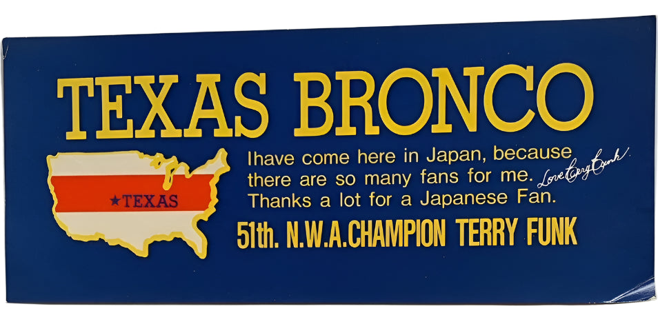 Terry Funk Sticker 1983 From Japan Pwcatalog