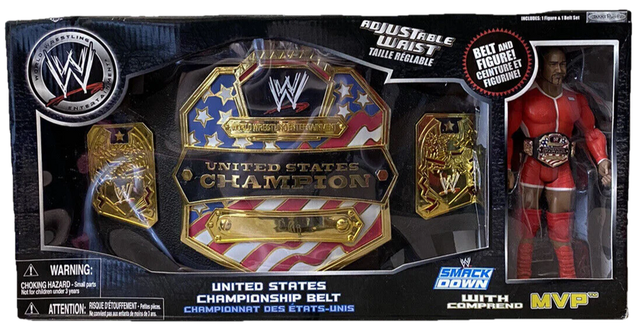 2007 WWE Jakks Pacific United States Championship Belt [With MVP] Action & Toy Figures PWcatalog