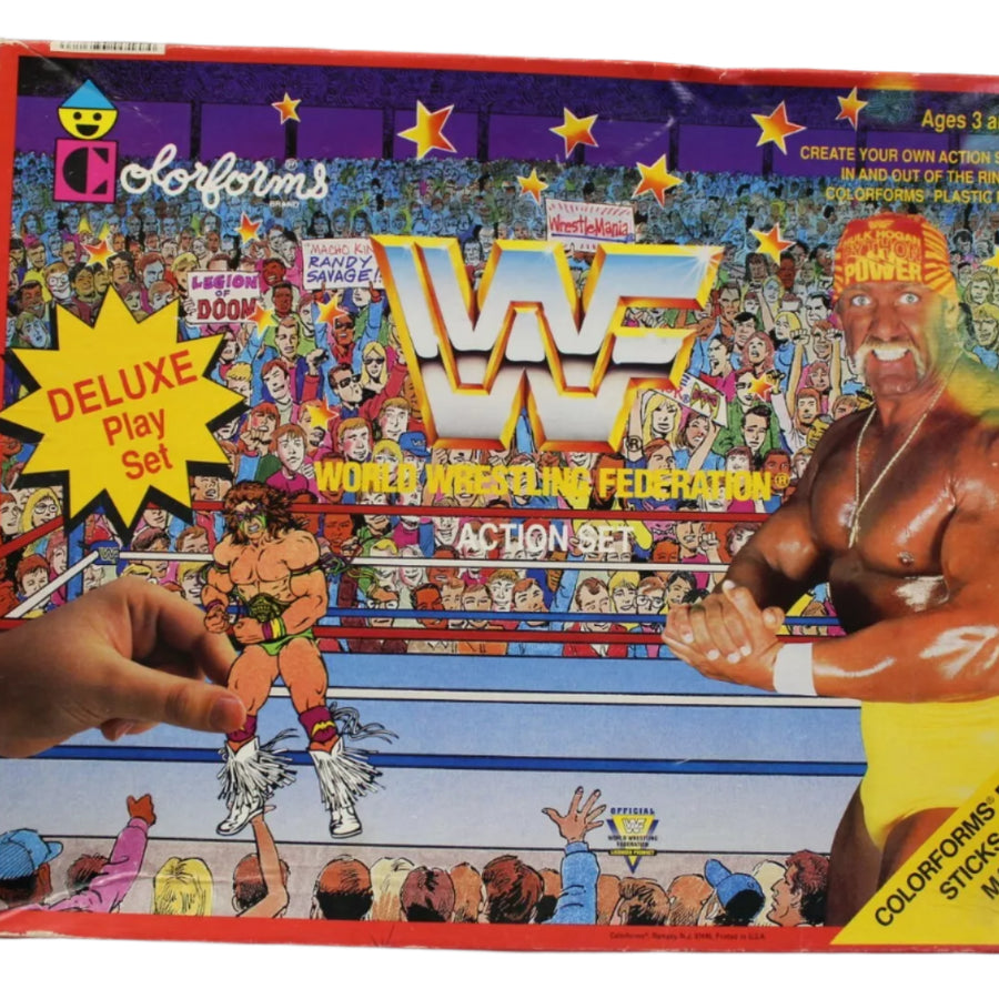 WWF Wrestling Action Set 1990 By Colorforms PWcatalog