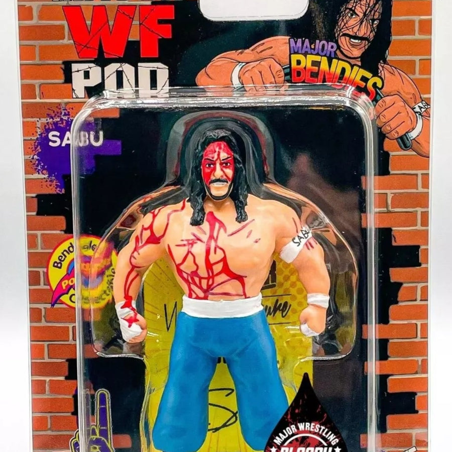 Major Wrestling Figure Podcast Major Bendies Extreme Series 1 Sabu (Bloody Chase) Action & Toy Figures PWcatalog