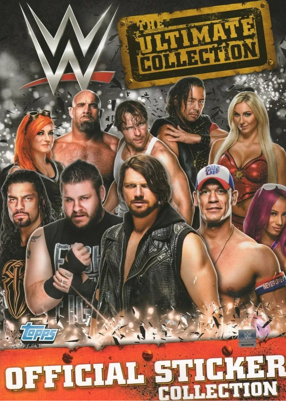 WWE Official Stickers Collection Album 2017 Stickers Album PW Catalog