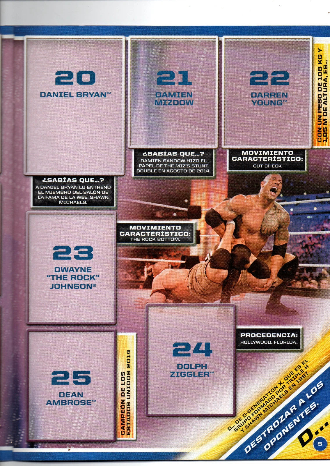 WWE La Completa A - Z de la WWE Stickers Album 2015 from Spain Stickers Album PW Catalog