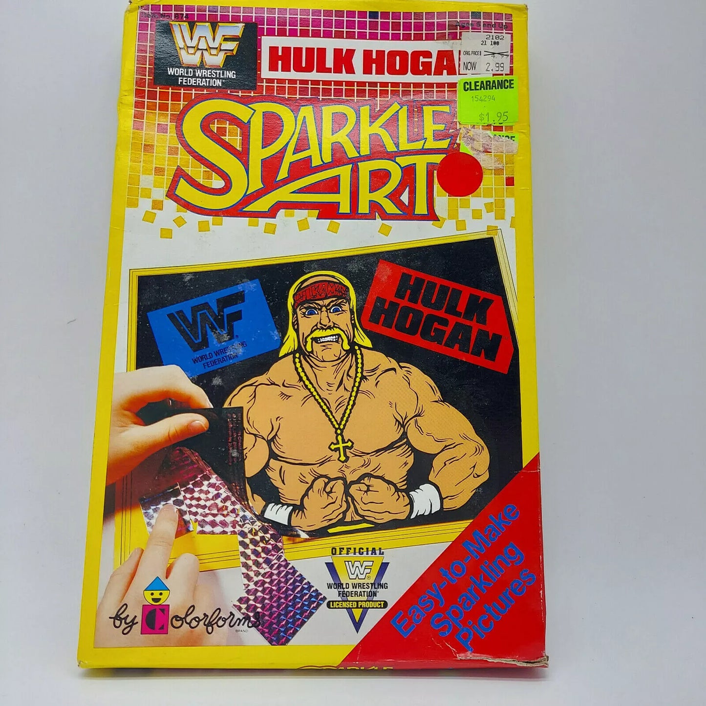 1991 WWF Wrestling Hulk Hogan Sparkle Art By Colorforms – PW Catalog