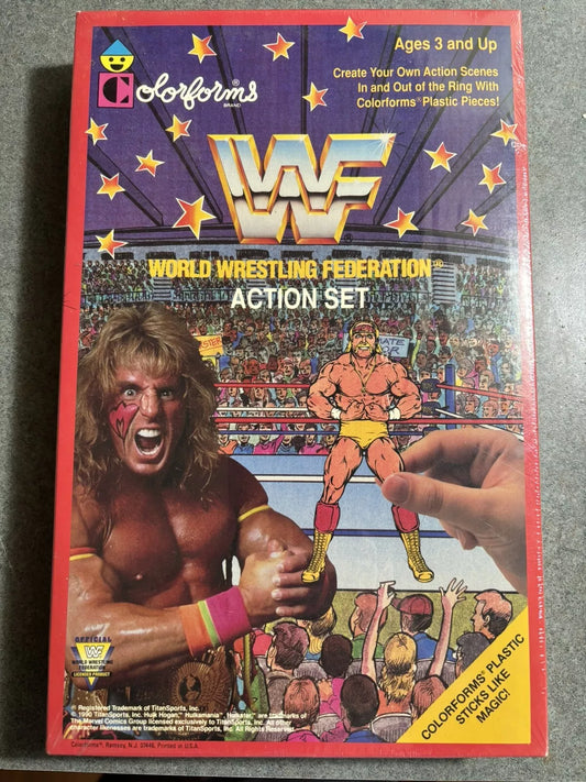 1990 WWF Action Set By Colorforms