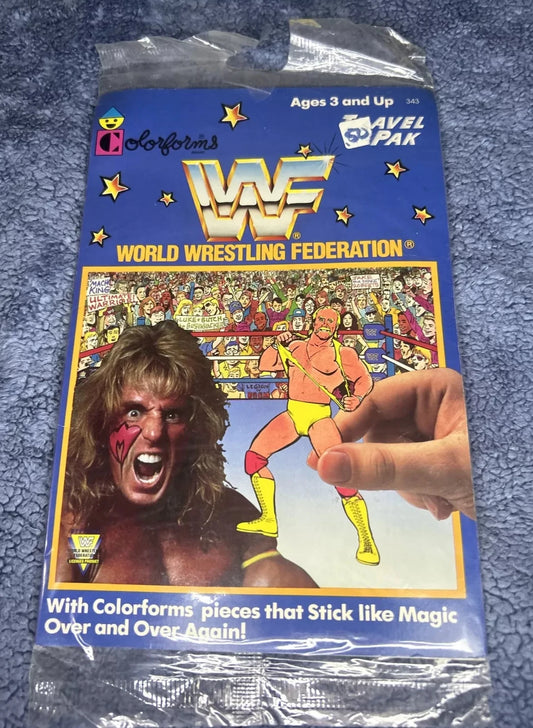 1990 WWF Wrestling Hulk Hogan Travel Pak By Colorforms