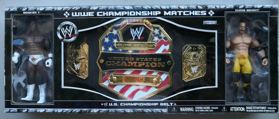 2006 WWE Jakks Pacific U.S. Championship Belt [With Booker T & Chris Benoit] Action & Toy Figures PWcatalog