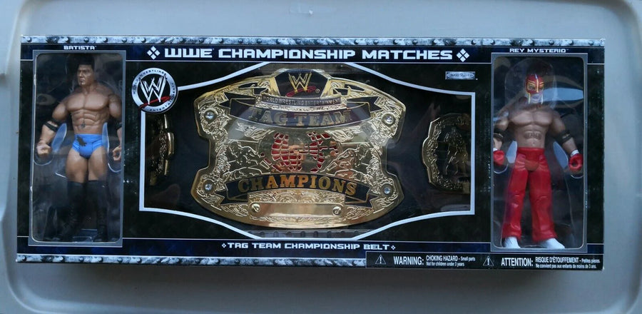 2006 WWE Jakks Pacific Tag Team Championship Belt [With Batista & Rey Mysterio] Action & Toy Figures PWcatalog
