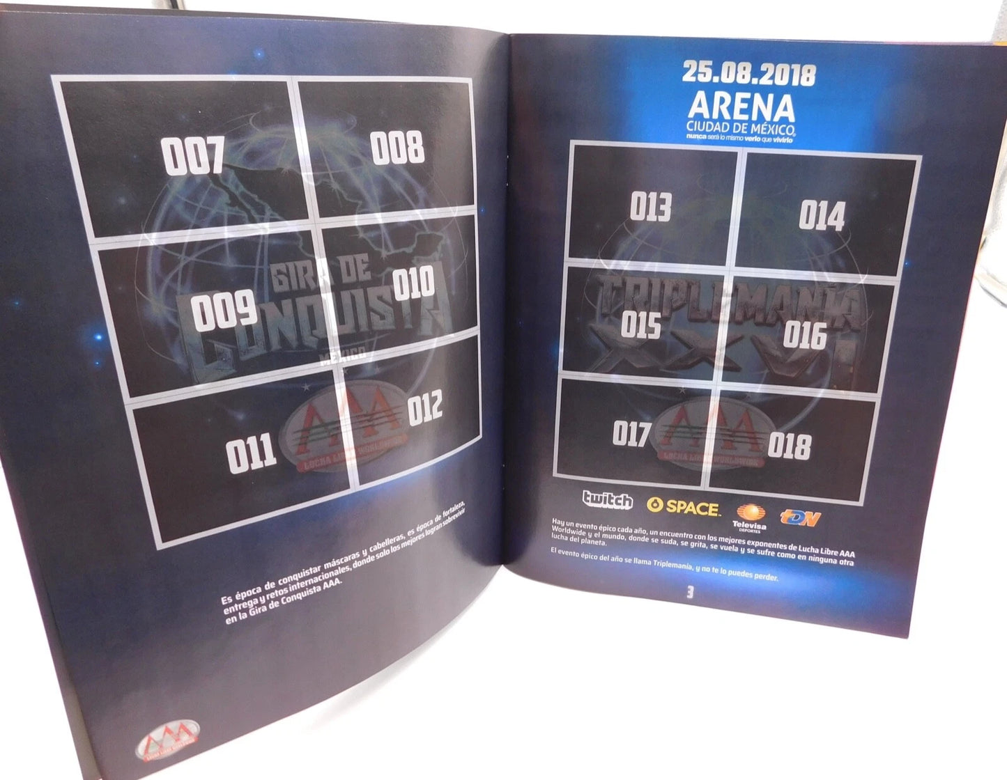 AAA Gira Conquista Stickers Album 2019 From Mexico Stickers Album PW Catalog