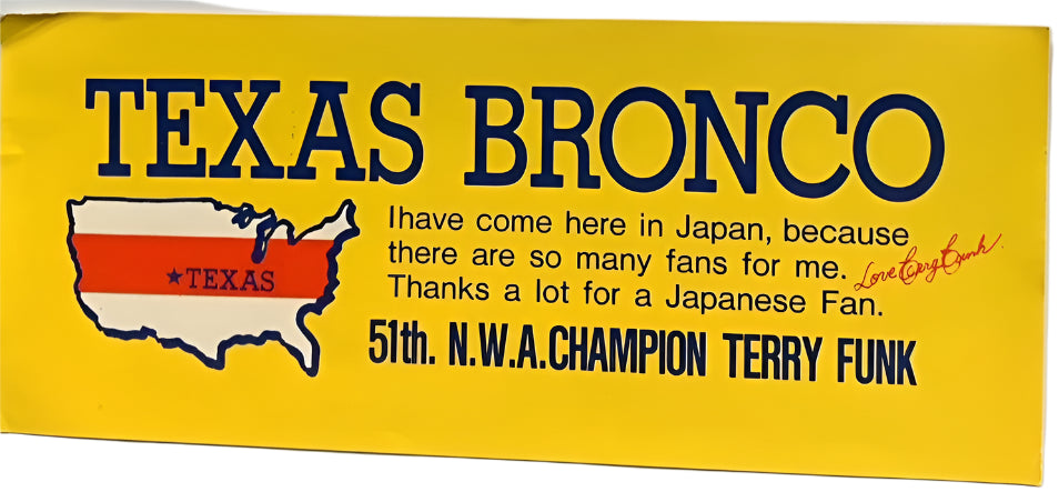 Terry Funk Sticker 1983 From Japan Pwcatalog