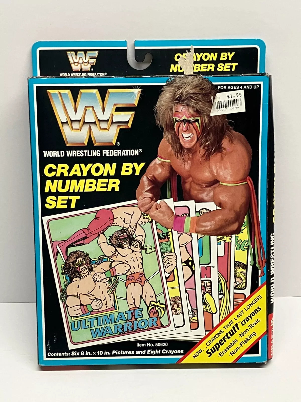 WWF Crayons by Number Ultimate Warrior 1990