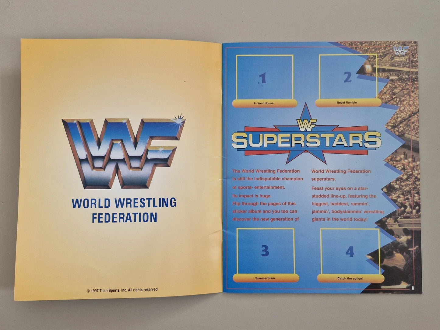 WWF Superstars Stickers Album 1997 Stickers Album PW Catalog