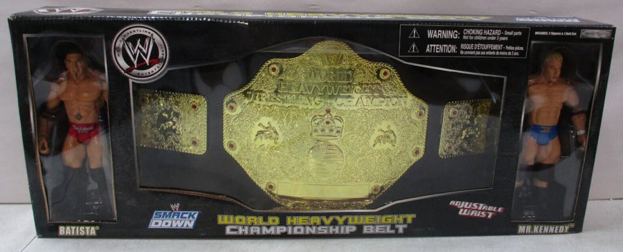2007 WWE Jakks Pacific World Heavyweight Championship Belt [With Batista & Mr. Kennedy] Action & Toy Figures PWcatalog