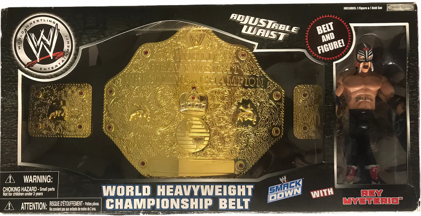 2006 WWE Jakks Pacific World Heavyweight Championship Belt [With Rey Mysterio]