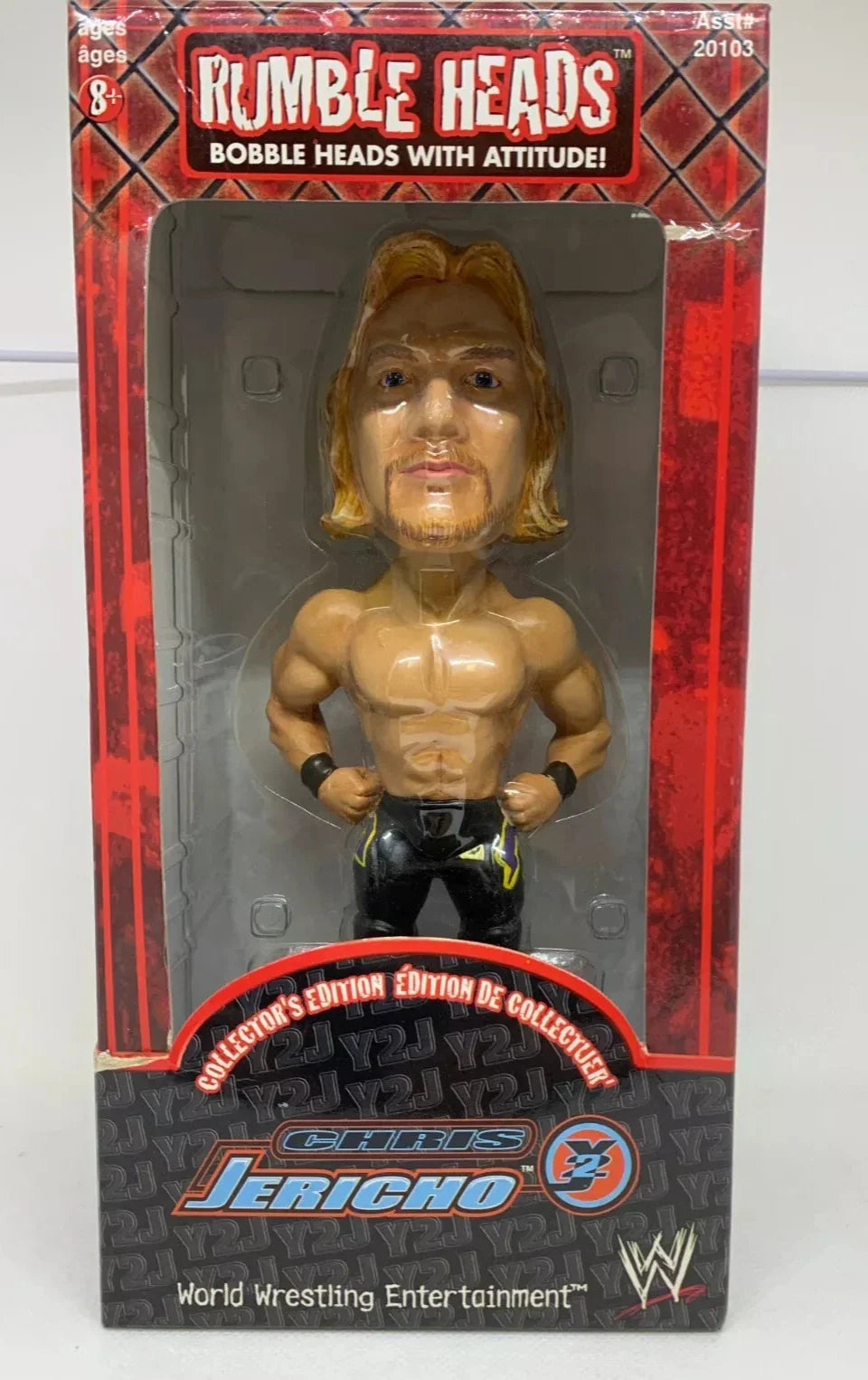 WWF Aspen Rumble Heads: Bobble Heads with Attitude! 1 Chris Jericho Variant Action & Toy Figures PWcatalog