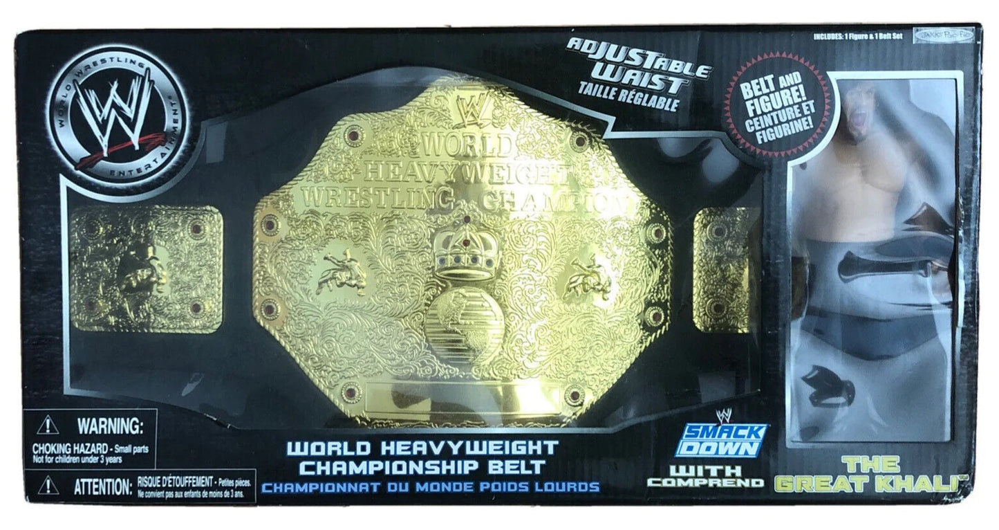 2007 WWE Jakks Pacific World Heavyweight Championship Belt [With The Great Khali]