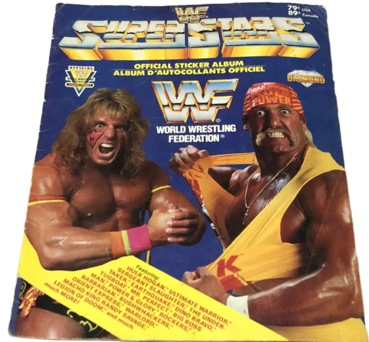 WWF Superstars Stickers Album 1991 Stickers Album PW Catalog