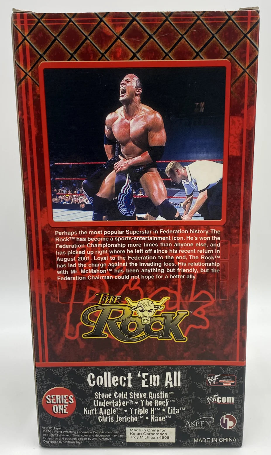 WWF Aspen Rumble Heads: Bobble Heads with Attitude! 1 The Rock [Without Shirt] Action & Toy Figures PWcatalog