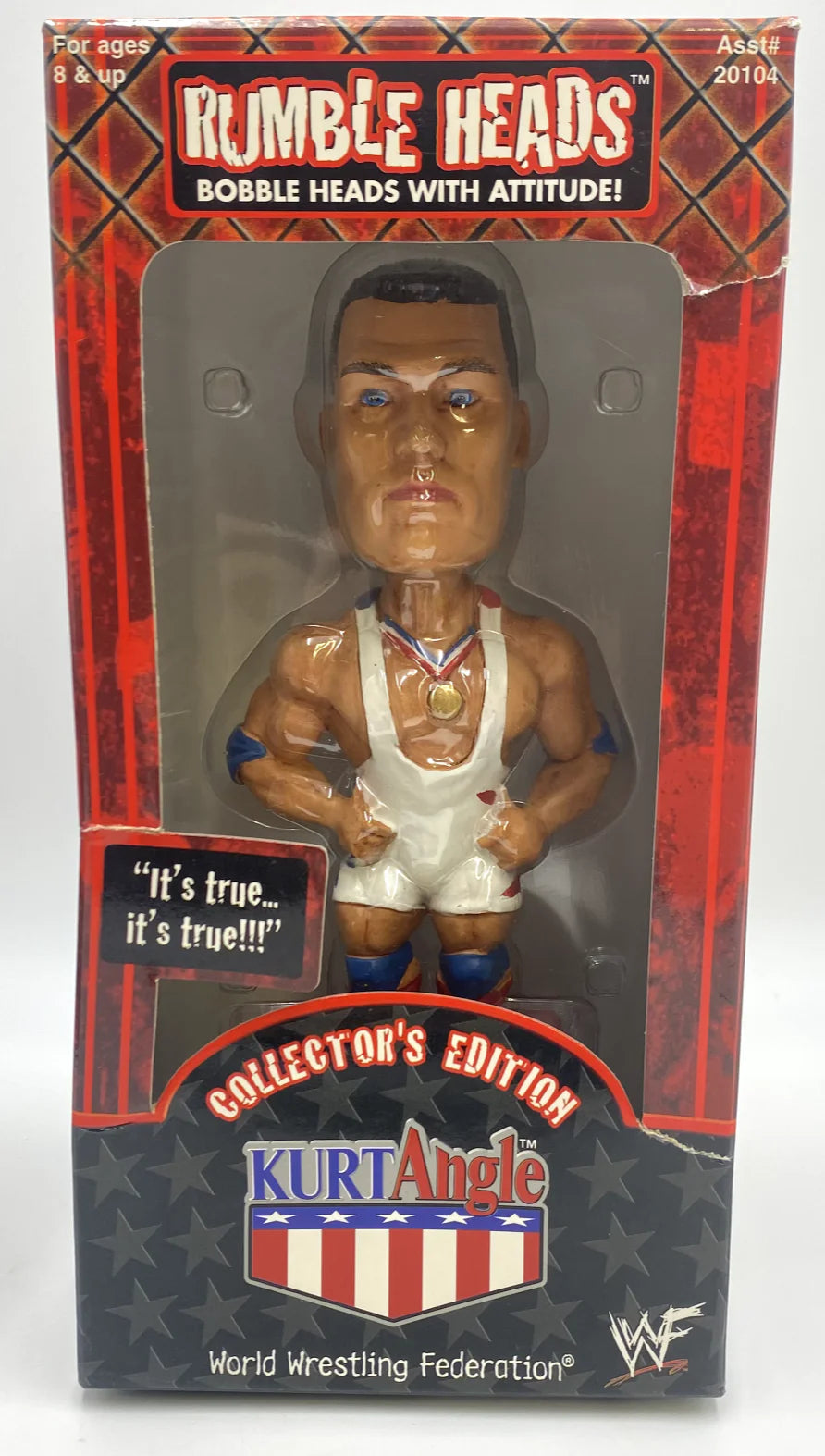 WWF Aspen Rumble Heads: Bobble Heads with Attitude! 1 Kurt Angle Action & Toy Figures PWcatalog