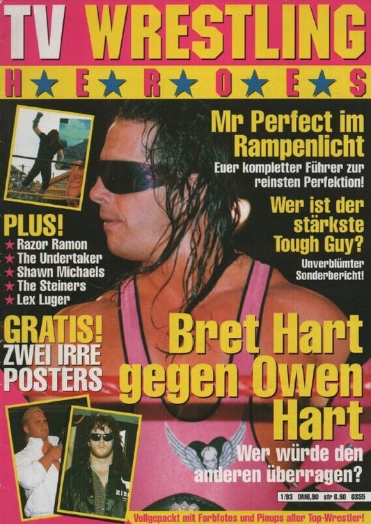 TV Wrestling Heroes 1/1993 Germany Magazine PWcatalog