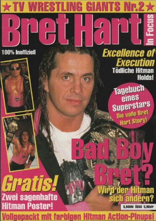 TV Wrestling Giants #2 Bret Hart from Germany Magazine PWcatalog