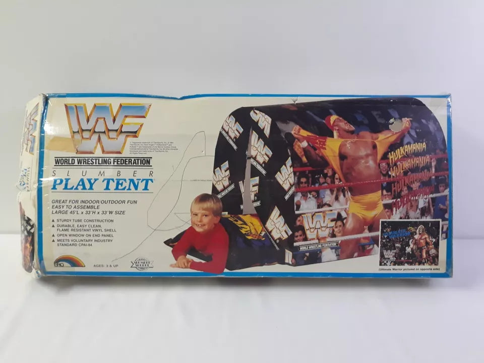 Vintage 1991 WWF Slumber Play Tent Hulkamania & Ultimate Warrior
