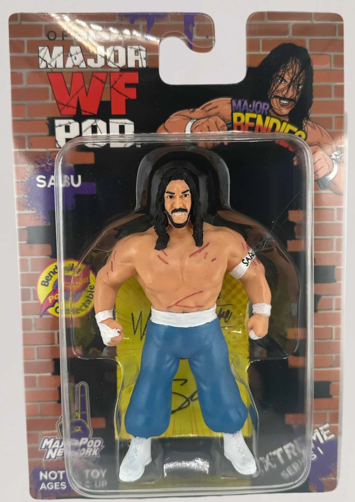 Major Wrestling Figure Podcast Major Bendies Extreme Series 1 Sabu Action & Toy Figures PWcatalog