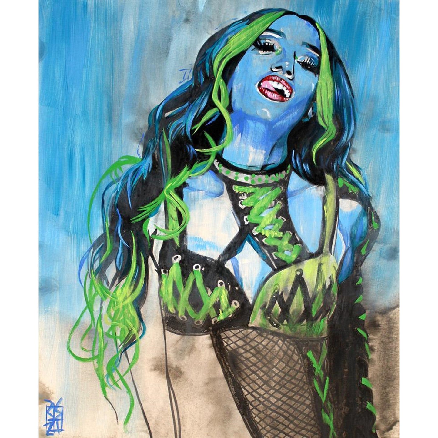 Sasha Banks "Eternal" Rob Schamberger Art Print