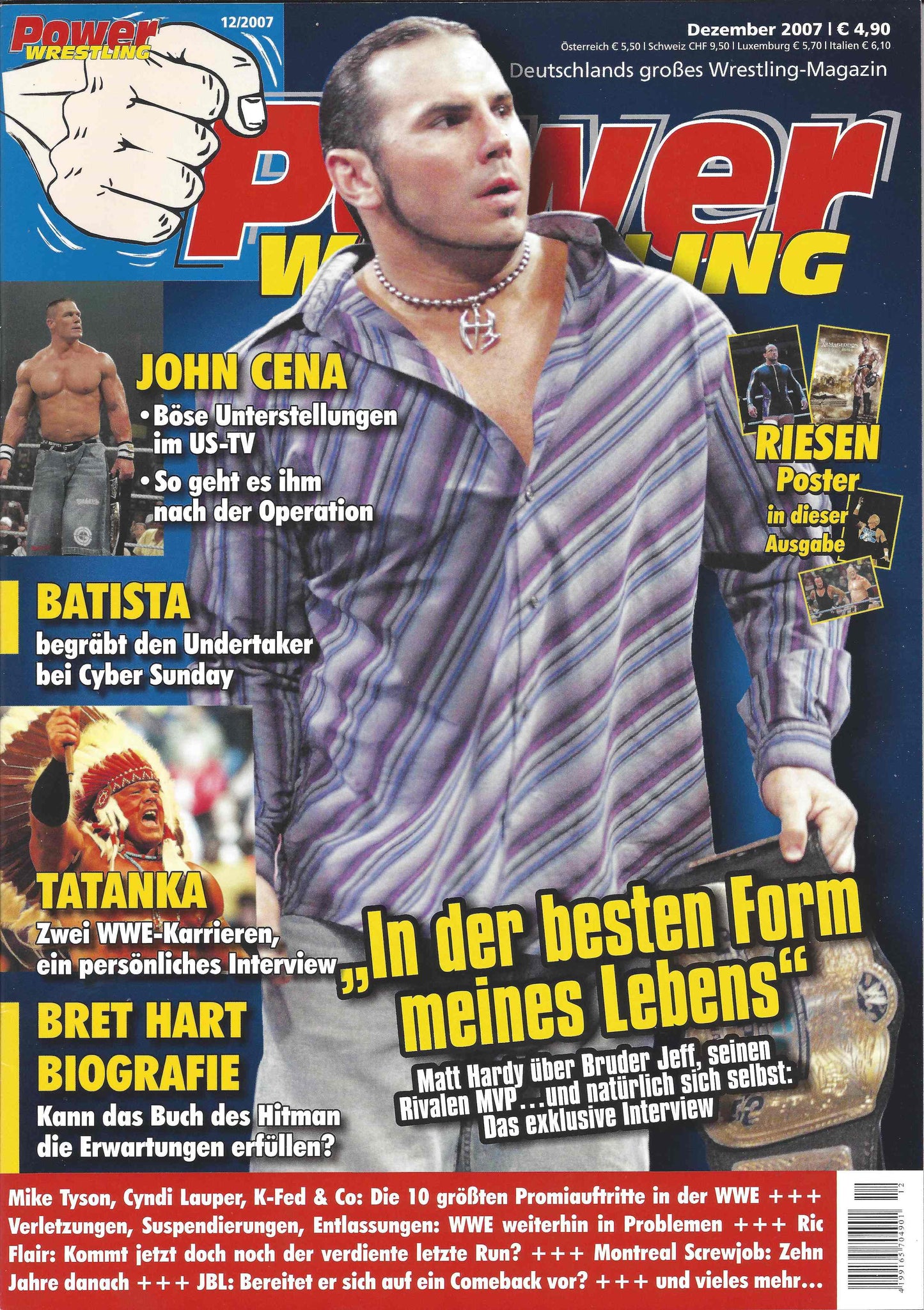 Power Wrestling Magazine December 2007 Magazine PWcatalog