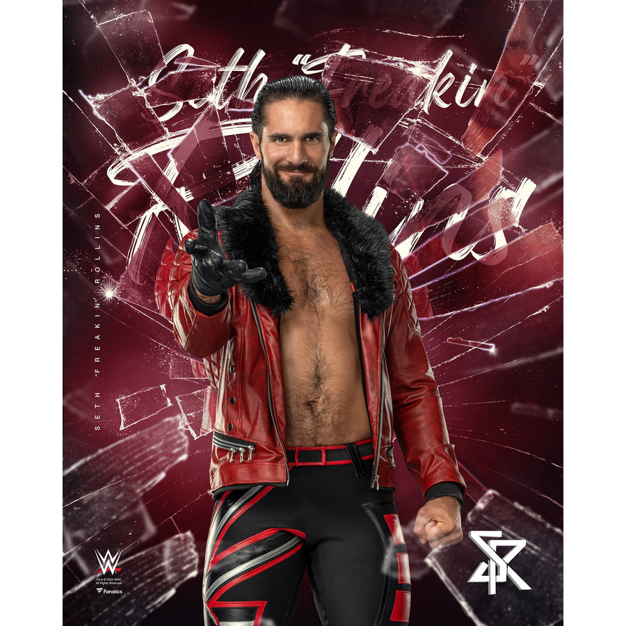 Seth "Freakin" Rollins Unsigned 16" x 20" Shattered Photograph Photo PWcatalog