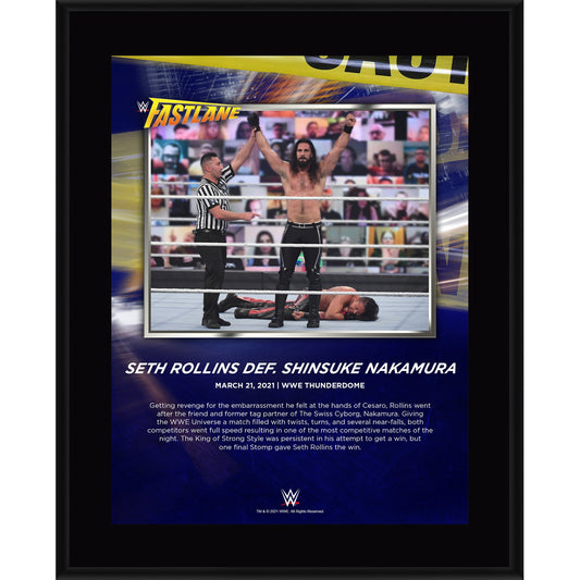 Seth "Freakin" Rollins WWE Framed 10.5'' x 13'' 2021 Fastlane Collage