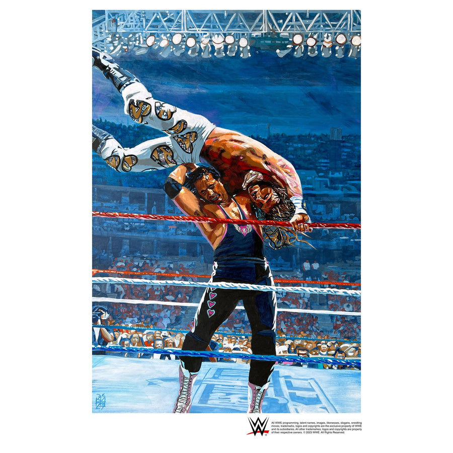 Shawn Michaels vs Bret Hart 11" x 14" Rob Schamberger Superstar Print