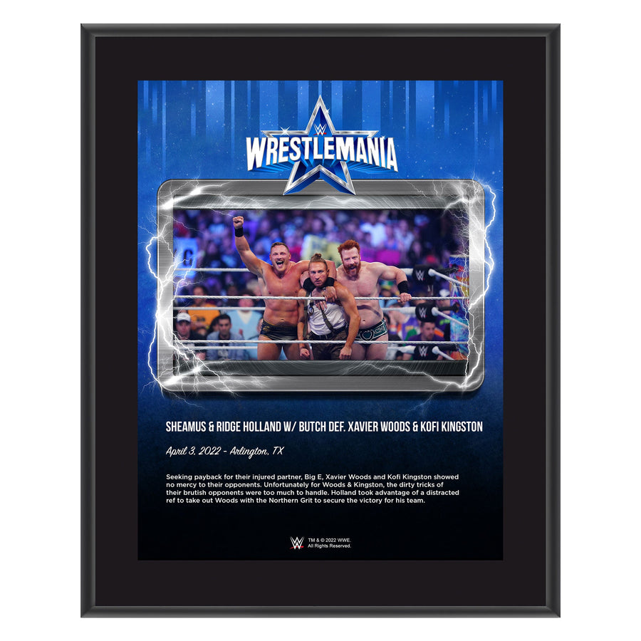 Sheamus, Ridge Holland & Butch WrestleMania 38 10x13 Commemorative Plaque