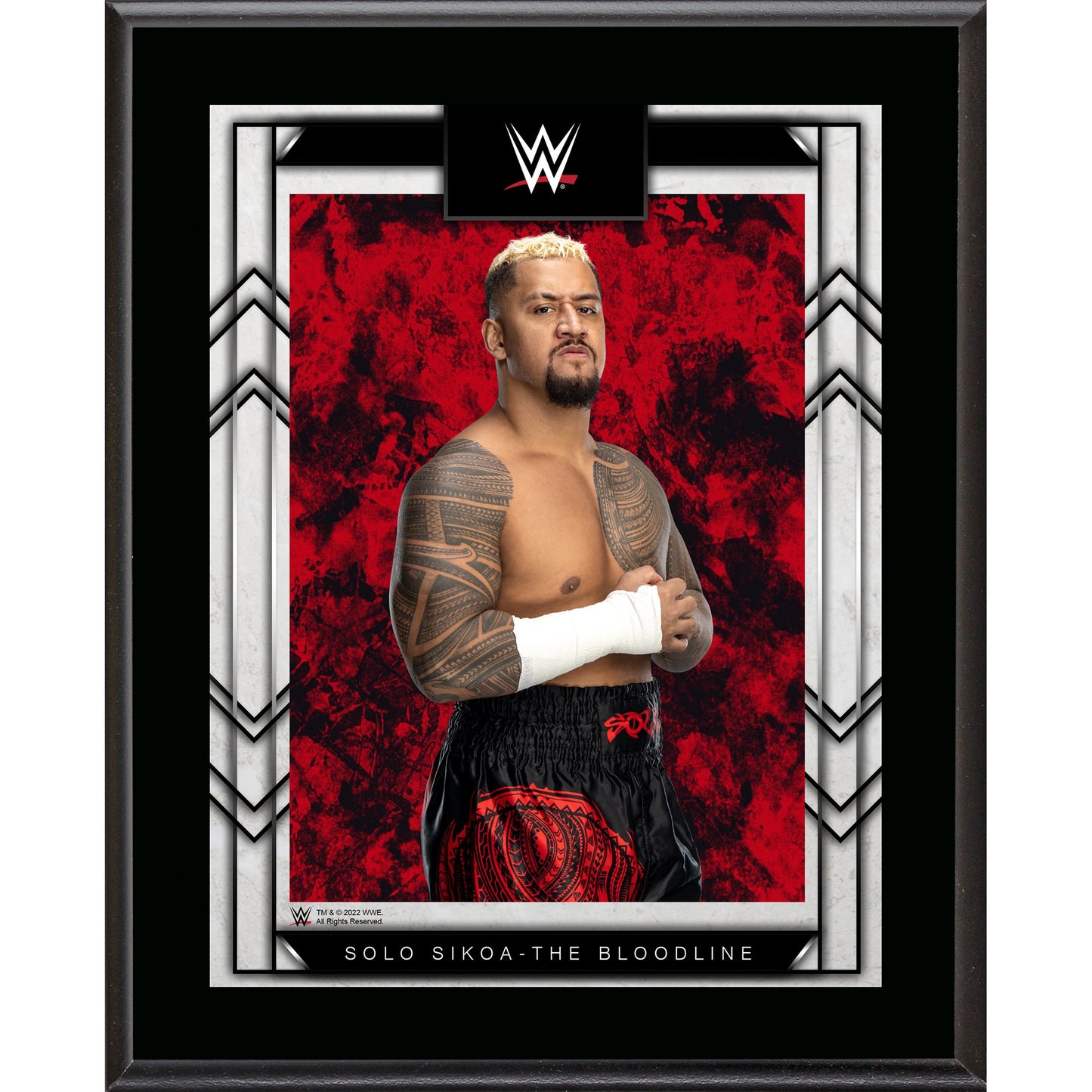 Solo Sikoa WWE Framed 10.5" x 13" Sublimated Plaque