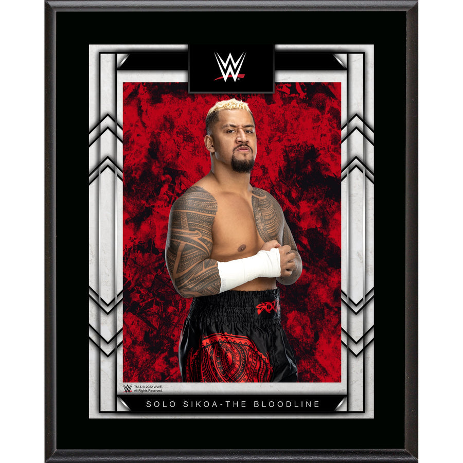 Solo Sikoa WWE Framed 10.5" x 13" Sublimated Plaque