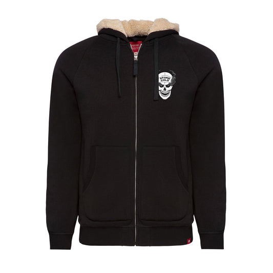 Stone Cold Steve Austin Sherpa-Lined Full-Zip Hoodie Sweatshirt
