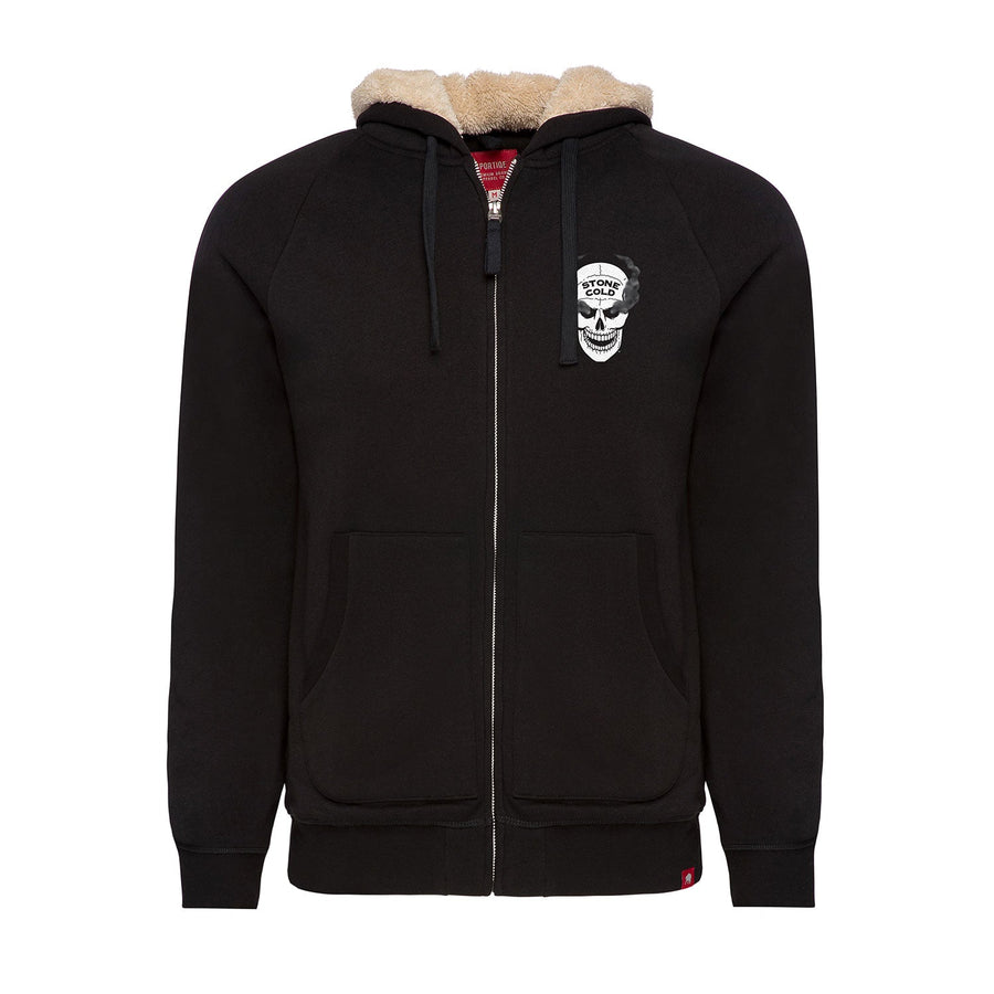 Stone Cold Steve Austin Sherpa-Lined Full-Zip Hoodie Sweatshirt