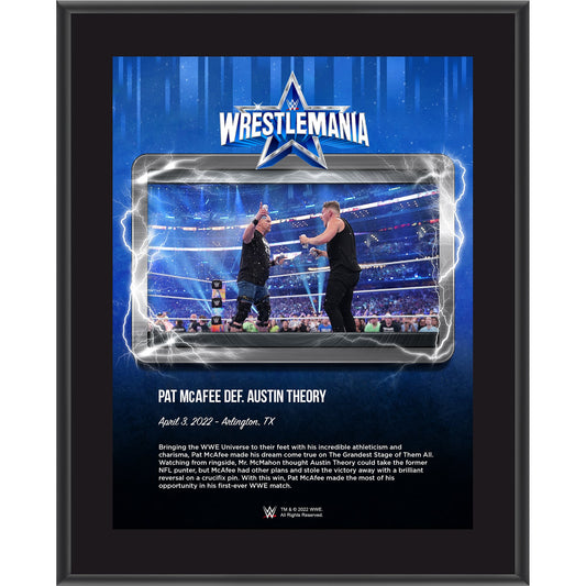 "Stone Cold" Steve Austin 10.5" x 13" WrestleMania 38 Night 2 Sublimated Plaque