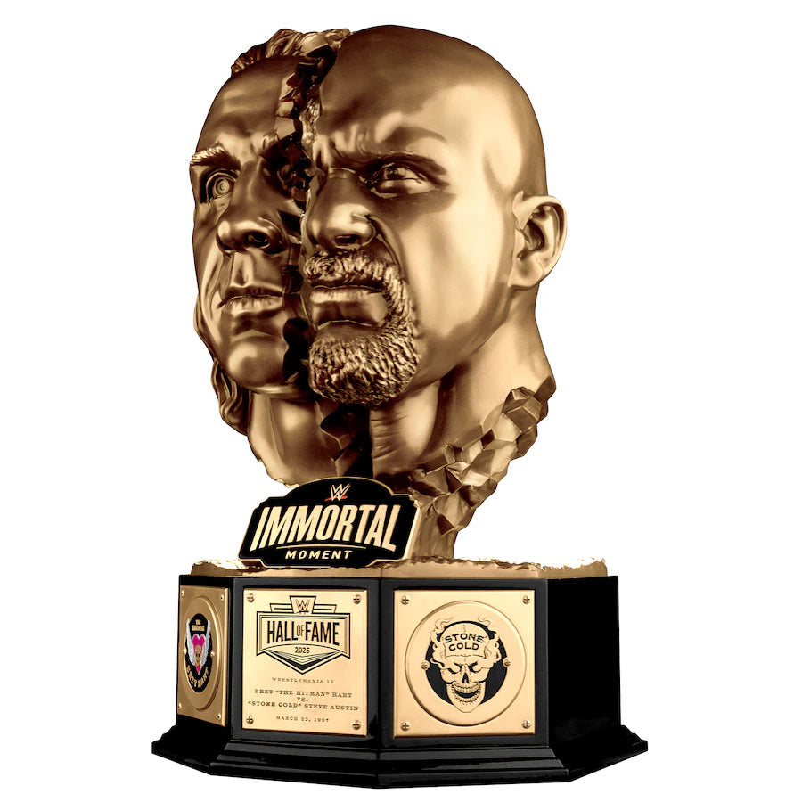 "Stone Cold" Steve Austin & Bret "The Hitman" Hart WWE Hall of Fame 2025 Immortal Moments Replica Trophy Pwcatalog