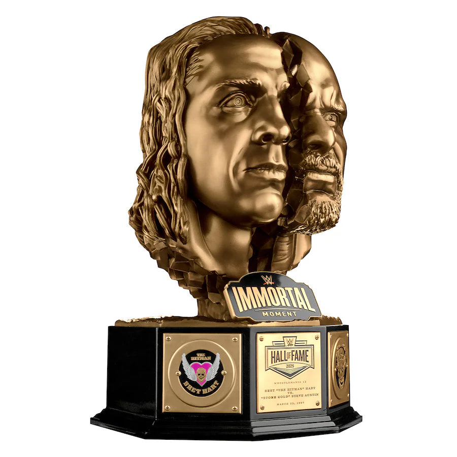 "Stone Cold" Steve Austin & Bret "The Hitman" Hart WWE Hall of Fame 2025 Immortal Moments Replica Trophy Pwcatalog