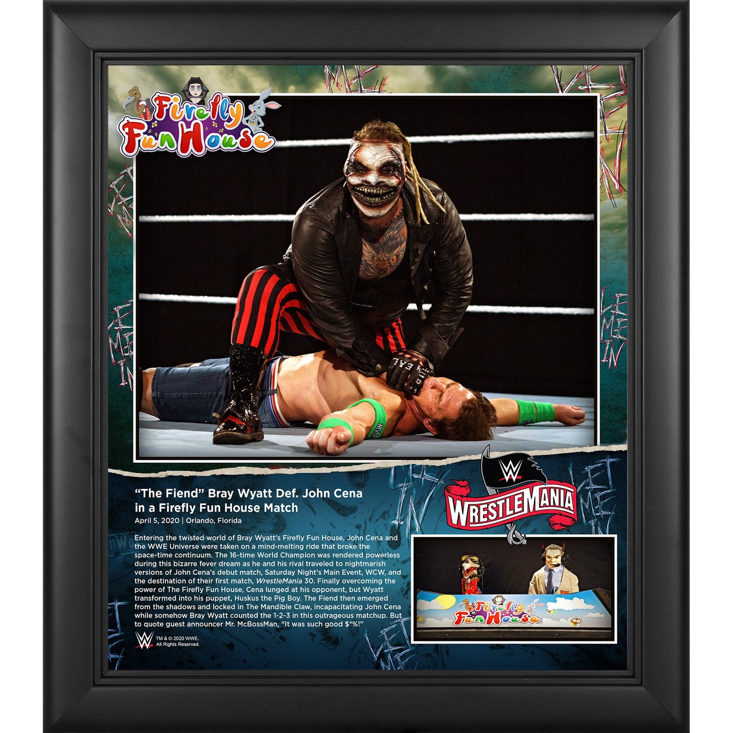 ''The Fiend'' Bray Wyatt Framed 15" x 17" WrestleMania 36 Collage