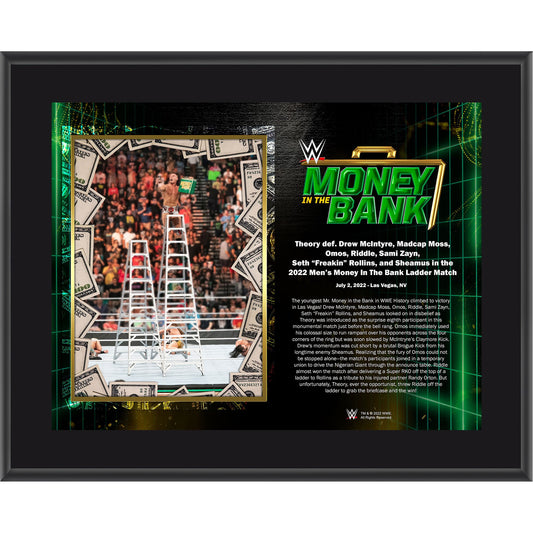 Theory Framed 10.5'' x 13'' 2022 Money in the Bank Sublimated Plaque