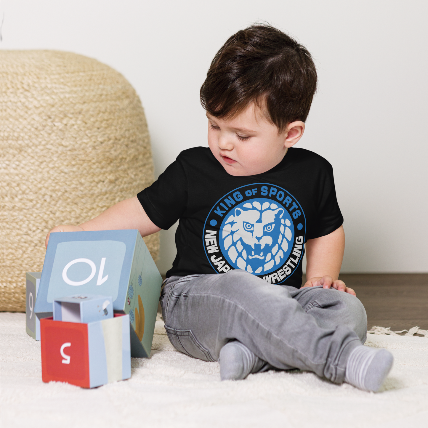 Lion Mark Kids T-shirt (Blue and White) T-shirt PW Catalog