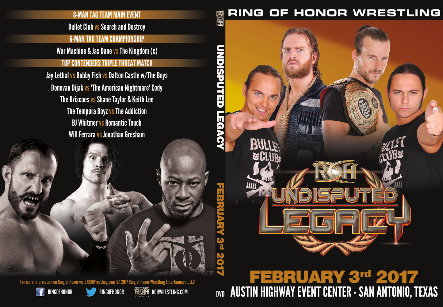 02/03/17 UNDISPUTED LEGACY- SAN ANTONIO,TX (DVD)
