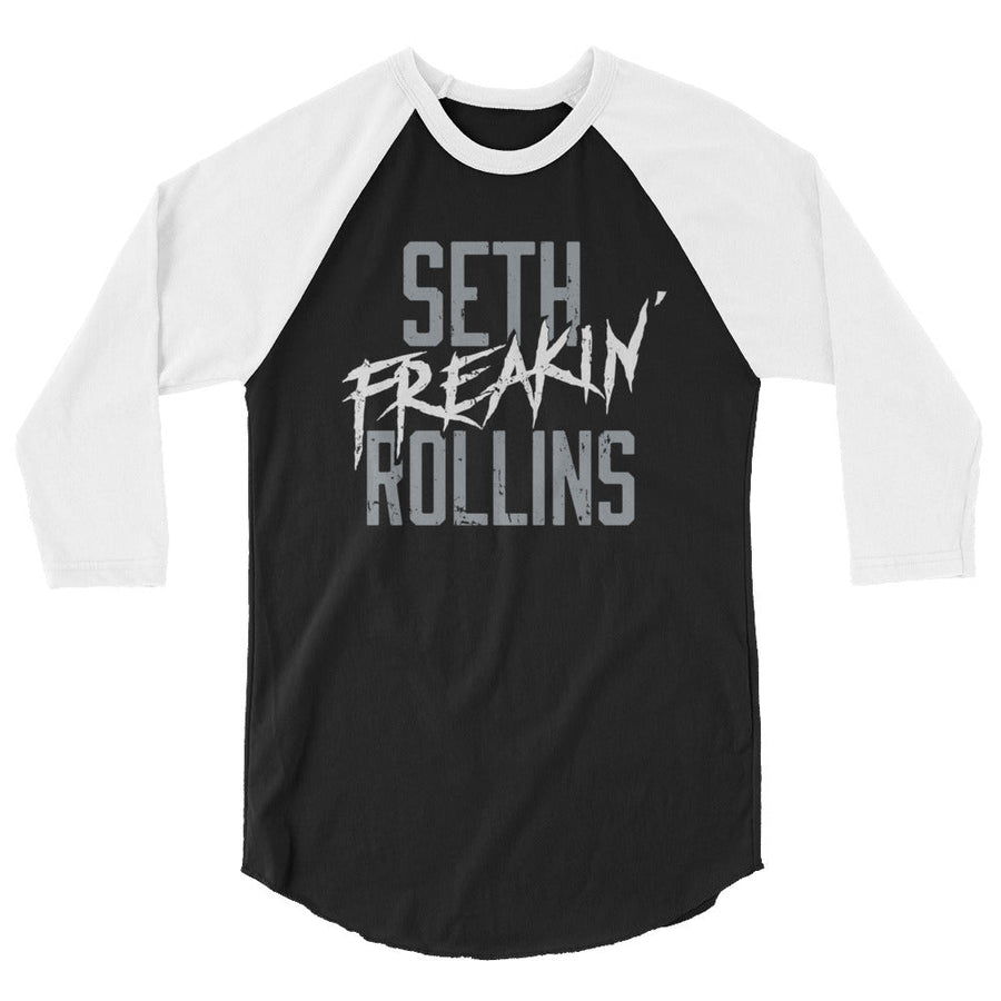 [Color:Black/White] Seth "Freakin" Rollins 3/4 Sleeve Raglan Shirt