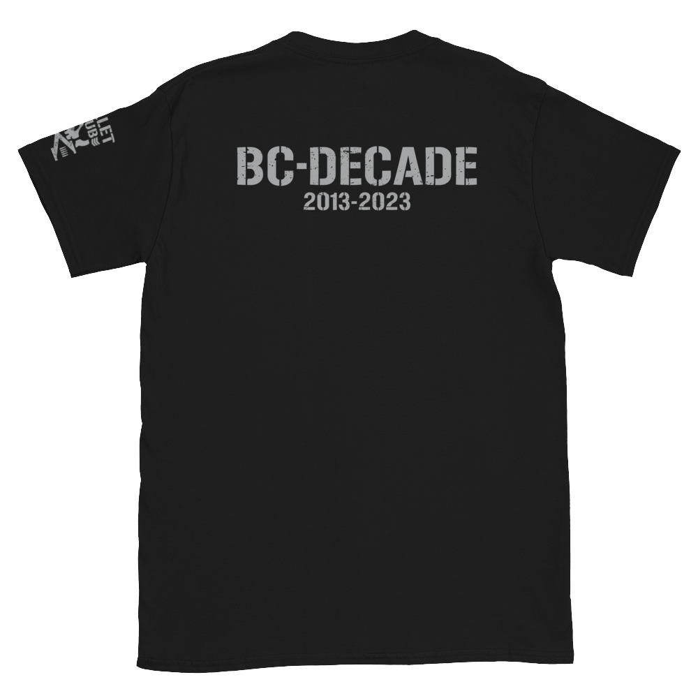 Bullet Club Decade T-Shirt (Silver and Black) T-Shirt PW Catalog