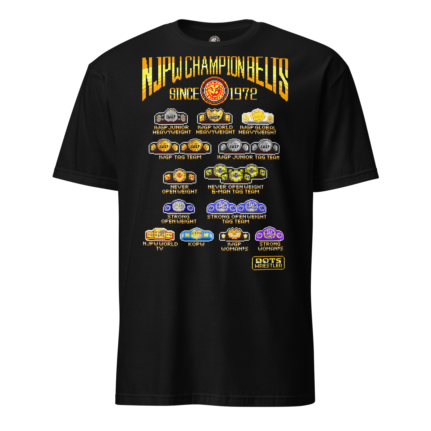 NJPW Championship Belts dots T-Shirt T-Shirt PW Catalog