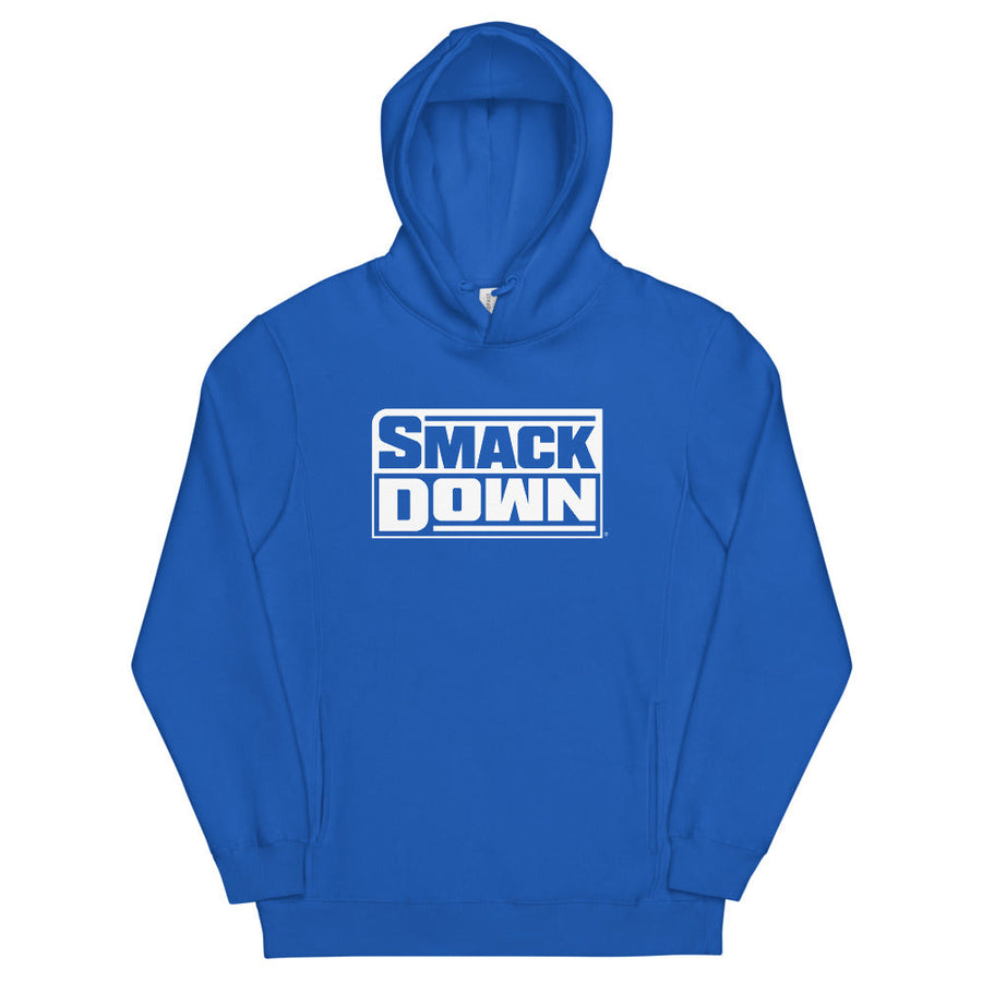 [Color:Blue] SmackDown Logo Pullover Hoodie Sweatshirt